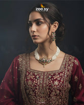 Meridian Choker Necklace Set - Zeesy Jewellery