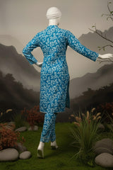 Doriya Luxe By Almeerah Stitched 2 Piece Premium Bana Dora Lawn Collection'2025-Mid Blue Tranquil