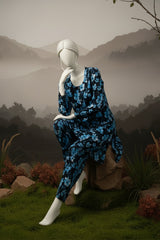 Doriya Luxe By Almeerah Stitched 2 Piece Premium Bana Dora Lawn Collection'2025-Midnight Blue Muse