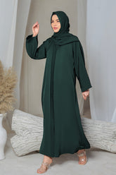 TGM Abaya Collection-Midnight Green