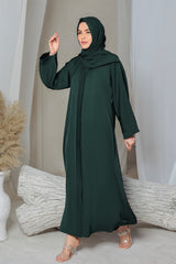 TGM Abaya Collection-Midnight Green