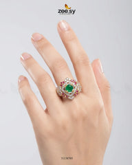 Zeesy-Midnight Majesty Halo Ring