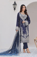 Dressline Semi Stitched 3 Pcs Emb Viscose Zari Collection