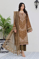 Dressline Semi Stitched 3 Pcs Emb Viscose Zari Collection