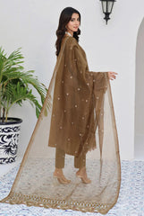 Dressline Semi Stitched 3 Pcs Emb Viscose Zari Collection