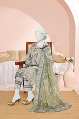 Almeerah Unstitched 3 Piece Emb Cutwork Lawn Vol-02 Collection'2025-Mint Charm