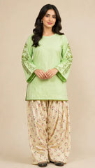 Madiha Gohar Stitched 2 Piece Lawn Suit-Mint Fleur