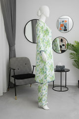 Lush Aura By Almeerah Stitched 2 Piece Premium Bana Dora Lawn Collection'2025-Minty Dream Veil