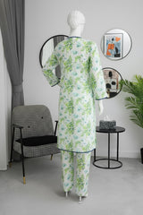 Lush Aura By Almeerah Stitched 2 Piece Premium Bana Dora Lawn Collection'2025-Minty Dream Veil