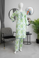 Lush Aura By Almeerah Stitched 2 Piece Premium Bana Dora Lawn Collection'2025-Minty Dream Veil