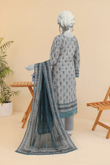 Summer Bloom Edition By Almeerah Unstitched 3 Piece Digital Printed Lawn Collection'2025-Misty Grey Petals