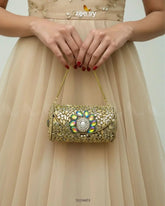 Moon Center Baroque Clutch Bag
