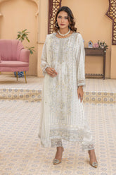 Maya By Azmeerah Stitched 3 Piece Hand Emb Chiffon Collection'2025-02-Moonstone