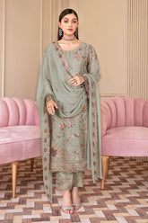 Nayab by Ramsha Unstitched 3 Piece Weightless Chiffon Vol-02 Suit-N-212
