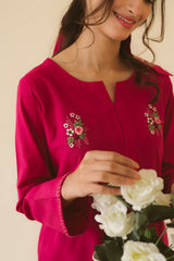 Dear October By Pashma Khan Stitched Co Ords Collection'2025-Pink Sorbet