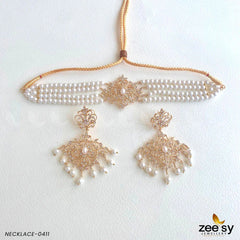 NECKLACE-0411 Pearl - Zeesy Jewellery