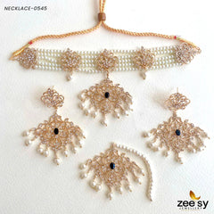 SUNFLOWER NECKLACE-0545 Black - Zeesy Jewellery