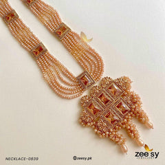 MALLA NECKLACE-0839 Champagne - Zeesy Jewellery