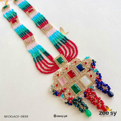 MALLA NECKLACE-0839 Multi - Zeesy Jewellery