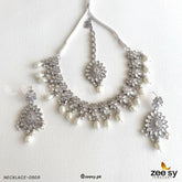 NECKLACE-0909 Silver - Zeesy Jewellery