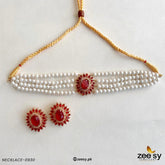 NECKLACE-0930 Red - Zeesy Jewellery