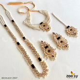 MALLA NECKLACE-0937 Black - Zeesy Jewellery