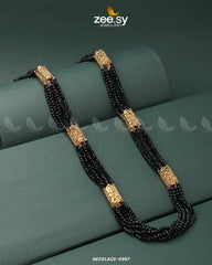 MALLA NECKLACE-0967 Black - Zeesy Jewellery