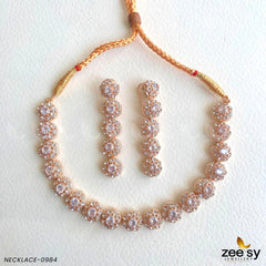 NECKLACE-0985 White - Zeesy Jewellery