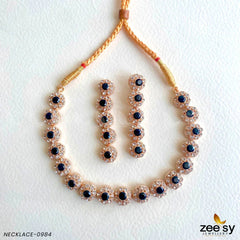 NECKLACE-0985 Black - Zeesy Jewellery