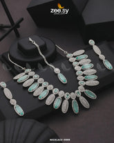 NECKLACE-0995 Green - Zeesy Jewellery