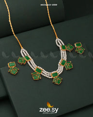 NECKLACE-0999 Green - Zeesy Jewellery