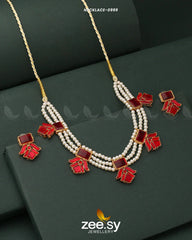 NECKLACE-0999 Red - Zeesy Jewellery