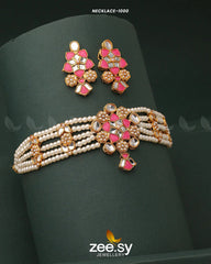 NECKLACE-1000 Pink - Zeesy Jewellery