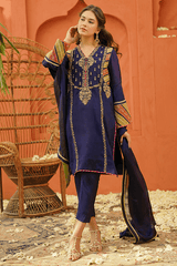 Bahara By Zaaviay Stitched Neelkamal (Three Piece)
