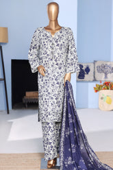 Bin Saeed Stitched 3 Piece Exclusive Emb Lawn Pintex Suit-NSM-2664 SKIN