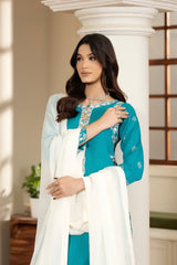 Justuju By Inara Stitched 3 Piece Winter Suit-NAAZ DR-04