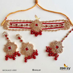 NECKLACE-0910 Red - Zeesy Jewellery