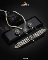 NECKLACE-1005 White - Zeesy Jewellery