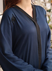 Hijab Ul Hareem Front Open Handwork Abaya Teal Cascade 0116-J-776