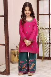 Fresh Bird Stitched 2 Piece Emb Festive Summer Kids Suit-Nisha