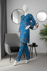 Lush Aura By Almeerah Stitched 2 Piece Premium Bana Dora Lawn Collection'2025-Ocean Mirage