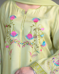 Zayne By Mashrib Stitched Summer Vol-01 Suit-Olivae - 3pc