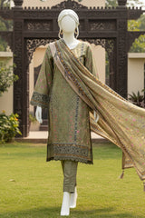 Almeerah Unstitched 3 Piece Winter Khaddar Luxe Collection'2025-Olive Evergreen Grace