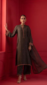 Signature By Najia Zia Stitched 2 Piece Winter Collection'2025-Olive