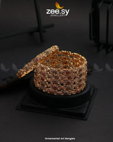 Ornamental Art Bangles Red - Zeesy Jewellery