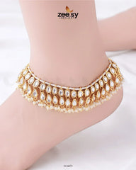 Orthoclase Anklet Golden white - Zeesy Jewellery