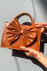 Fineur HandBag Gloss Bow Brown