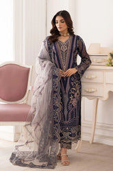 Dastoor by Ramsha Unstitched 3 Piece Organza Vol-02 Suit-P-202