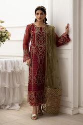 Dastoor by Ramsha Unstitched 3 Piece Organza Vol-02 Suit-P-204