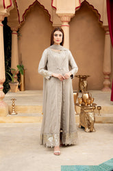 Manahils Stitched Formals Kurti-B-005-Sand